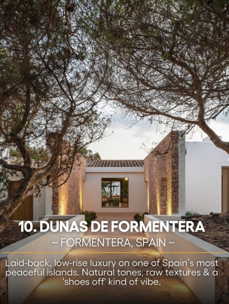 Greece Leads Global List of Best New Beach Hotels for 2025 Dunas De Formentera Spain